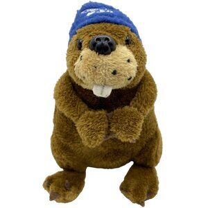 Bell Canada Mobility 6" Plush Beaver Blue Hat Mascot Retired Stuffed Animal Toy